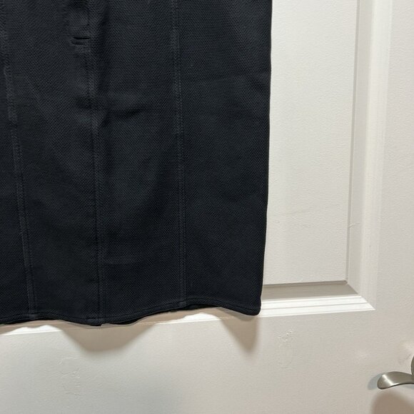 Chanel Vintage Linen Blend Wool Button Front Pencil Skirt Buttons Pocket Small - Picture 6 of 16